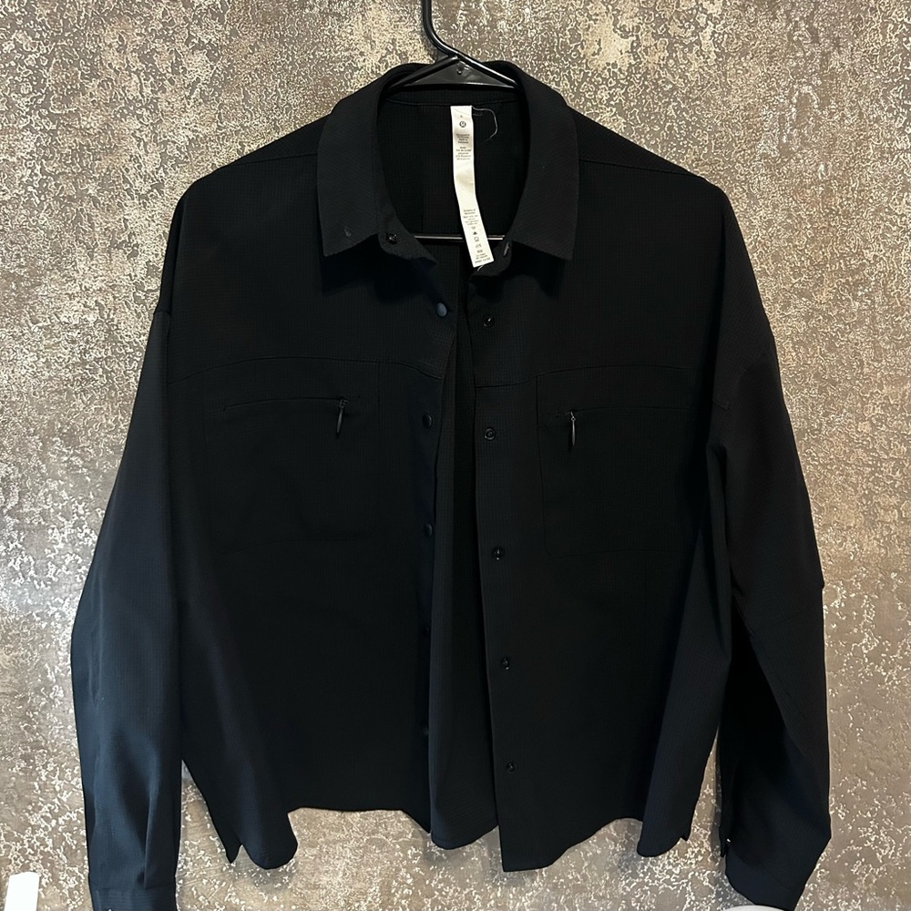 Lululemon Athletica Black Button Down Shirt